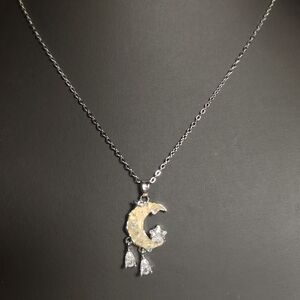 Silver Moon Pendant Necklace